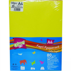 Groovy Office Χαρτί Εκτύπωσης A4 160gr/m² Δεσμίδα 100 φύλλα Bright Color Yellow Groovy Office Χαρτί Εκτύπωσης A4 160gr/m² Δεσμίδα 100 φύλλα Bright Color Yellow
