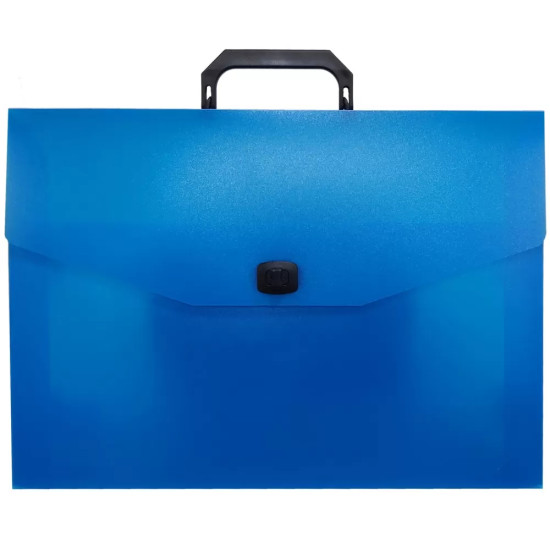 Spadi Πλαστική Τσάντα Σχεδίου με Κούμπωμα και Χερούλι 32x43cm Μπλε (Fluo Blue)