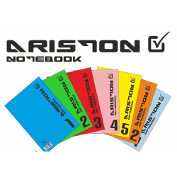 Ariston Σπιράλ Τετράδιο Ριγέ Β5 60 Φύλλων 2 Θεμάτων (Διάφορα Χρώματα)