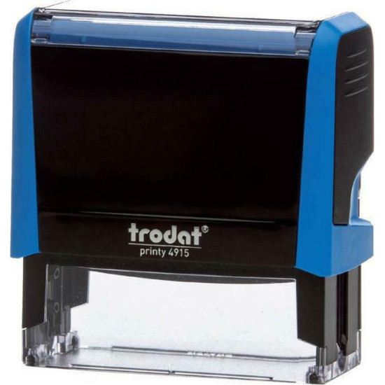 Trodat Printy 4915 Αυτόματη Σφραγίδα με Μπλε Σώμα Μαύρο Ταμπόν 70x25mm