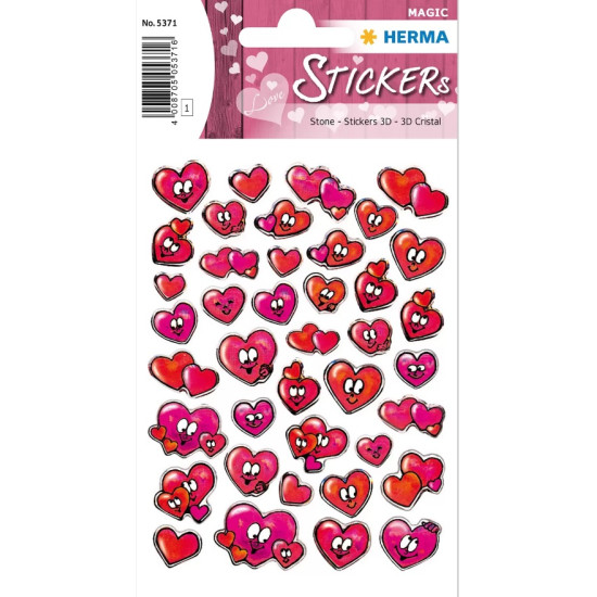 Herma αυτοκόλλητα Magic καρδούλες με φάτσες 1 σελίδα