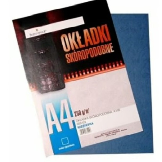 D.Rect Χαρτόνι Βιβλιοδεσίας με Υφή Δέρματος Μπλε 100τμχ 250g