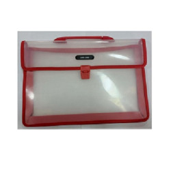 Τσάντα καλλιτεχνικών DK κόκκινη με λευκό ημιδιάφανο