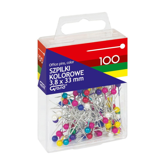 Καρφίτσες στρογγυλό κεφάλι 3,8χιλ Χ 33χιλ κουτί 100 τμχ