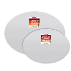 +Efo Καμβάς σε Τελάρο Λευκός Οβάλ 30x40εκ. 380gr/m²