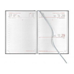 Θεοφύλακτος Indiana Μαύρο  Ημερήσια Ατζέντα Υφασμάτινη 2024 14.5x20.5cm