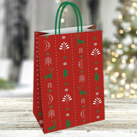 Χριστουγεννιάτικη χάρτινη τσάντα 23X10X29 cm