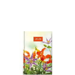 Castelli Ημερήσιο Ημερολόγιο 2026 11x16.5cm Orange Violet Flowers