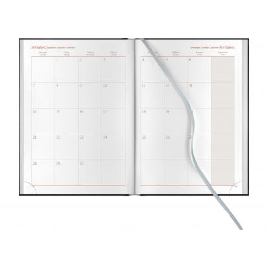 Θεοφύλακτος Indiana Μαύρο  Ημερήσια Ατζέντα Υφασμάτινη 2024 14.5x20.5cm