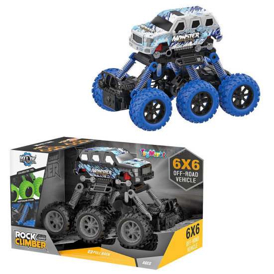 ToyMarkt Τζιπ Ψηλωμένο Friction 6 Ρόδες [19x12x12cm]