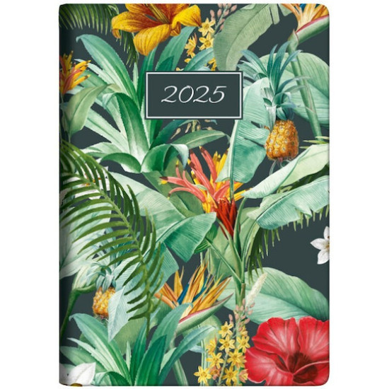 Θεοφύλακτος Castelli Tropical Flowers (1) Ημερήσιο Ημερολόγιο 2025 9x13cm