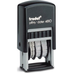 Trodat Printy 4810 Αυτόματη Σφραγίδα Ημερομηνιών με Μαύρο Σώμα Μαύρο Ταμπόν