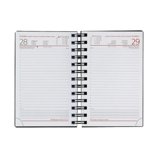 Castelli Ημερήσιο Ημερολόγιο Σπιράλ 2026 11x16.5cm Kashmir Wire-Ο Κόκκινο