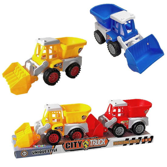 ToyMarkt Κατσκευαστικά Οχήματα Free Wheels Σετ 2τμχ [33x11x9cm]