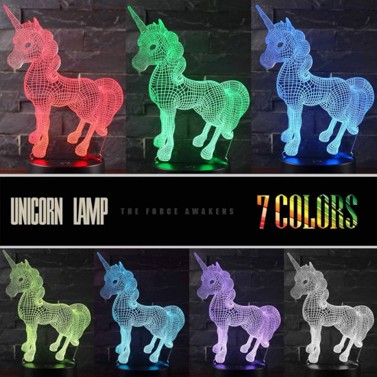 Λάμπα I-TOTAL 3D LED UNICORN 13×20,5cm