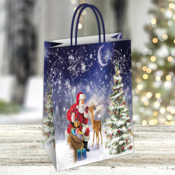 Florio Carta Χριστουγεννιάτικη Xάρτινη Tσάντα 26x12x35 cm
