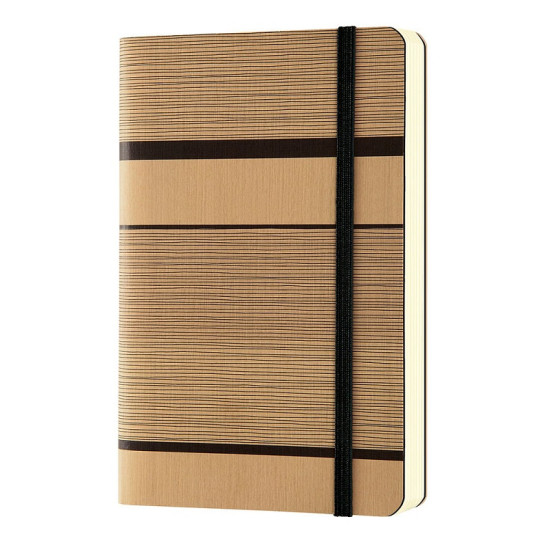 Castelli Σημειωματάριο A5 Ριγέ με Λάστιχο Tatami Grand Format Ligne Beige Cappucino 13x21cm