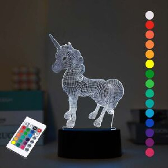 Λάμπα I-TOTAL 3D LED UNICORN 13×20,5cm