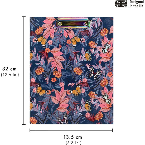 Ντοσιέ Pukka Bloom Α4 Με Πιάστρα μπλέ με λουλούδια