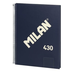 Milan Σημειωματάριο Σπιράλ 80 Φύλλων Α4 Ριγέ Μπλε