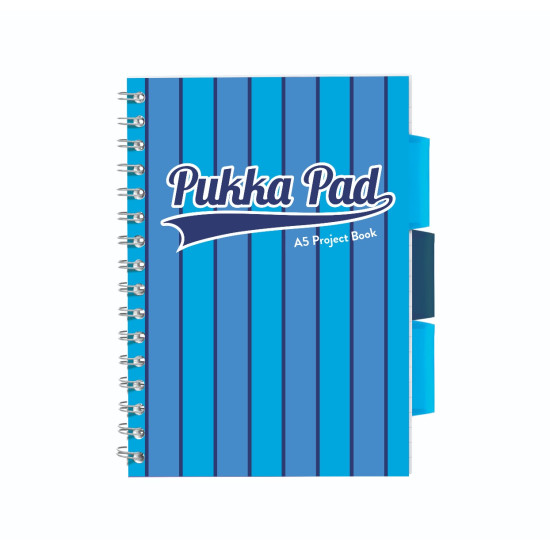 PUKKA PAD τετράδιο σπιράλ  A5 (14,8x21cm) 3 θεμάτων 100φ περφορε VOGUE μπλέ 8540
