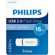 Philips Snow 16GB USB 2.0 Stick Λευκό