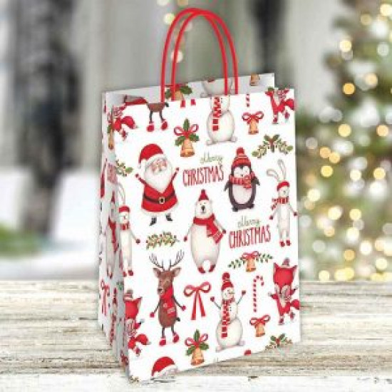 Χριστουγεννιάτικη χάρτινη τσάντα 26X12X35 cm