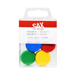 SAX ΜΑΓΝΗΤΕΣ ΧΡΩΜΑΤΙΣΤΟΙ 20mm 8 ΤΕΜΑΧΙΩΝ
