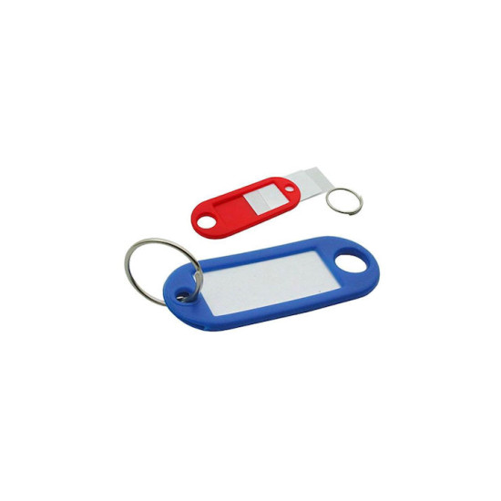 + Efo Μπρελόκ Ετικέτες Κλειδιών Πλαστικές 2x6cm 50τμχ Πολύχρωμες [941909]