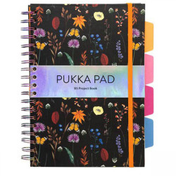 Pukka Σπιράλ Τετράδιο Ριγέ Β5 5 Θεμάτων Με Σκληρό Εξώφυλλο Και Λάστιχο Bloom