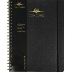 Σημειωματάριο Α4 με λάστιχο CONCORD NOIR 7506