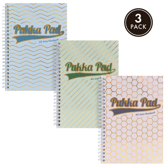 PUKKA PAD τετράδιο σπιράλ A5 (14,8x21cm) 3 θεμάτων 100φ περφορε VOGUE μπλέ χρυσό 9874 PUKKA PAD τετράδιο σπιράλ A5 (14,8x21cm) 3 θεμάτων 100φ περφορε VOGUE μπλέ χρυσό 9874