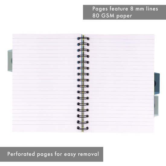 PUKKA PAD τετράδιο σπιράλ A5 (14,8x21cm) 3 θεμάτων 100φ περφορε VOGUE μπλέ χρυσό 9874 PUKKA PAD τετράδιο σπιράλ A5 (14,8x21cm) 3 θεμάτων 100φ περφορε VOGUE μπλέ χρυσό 9874