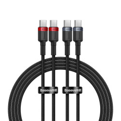 Baseus Cable Cafule USB-C to USB-C 100W2m 2psc Red Black Grey Black (P10318306003-01)