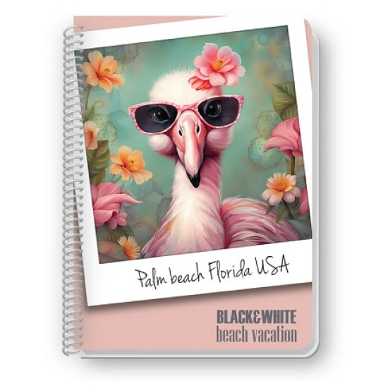 Black and White Τετράδιο Σπιράλ Ριγέ Α4 Θ3 90φ [Beach Vacation]