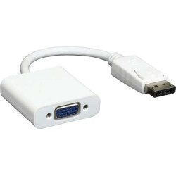 Powertech αντάπτορας DisplayPort σε VGA 0.20m Λευκός
