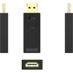 Powertech Μετατροπέας DisplayPort male σε HDMI female Passive 4K Mαύρος [CAB-DP065]
