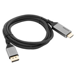Powertech Cable DisplayPort male - HDMI male 4K/30Hz 1.5m Μαύρο (CAB-DP069)