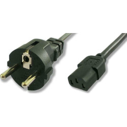 Powertech Καλώδιο Τροφοδοσίας 3x 1mm CAB-P014, μαύρο, 1.5m [CAB-P014]