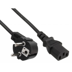 Powertech Καλώδιο Τροφοδοσίας 3x 1mm CAB-P014, μαύρο, 1.5m [CAB-P014]