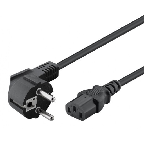 Powertech Καλώδιο Τροφοδοσίας 3x 1mm CAB-P014, μαύρο, 1.5m [CAB-P014]