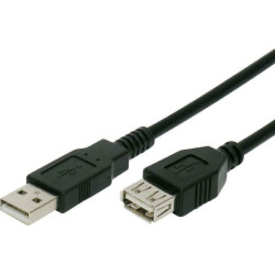 Powertech USB 2.0 Cable USB-A male - USB-A female Μαύρο 3m [CAB-U012]