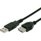 Powertech USB 2.0 Cable USB-A male - USB-A female Μαύρο 3m [CAB-U012]