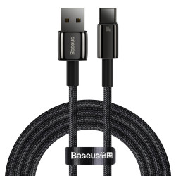 Baseus Καλώδιο USB σε USB-C Tungsten Gold 100W 2m Μαύρο