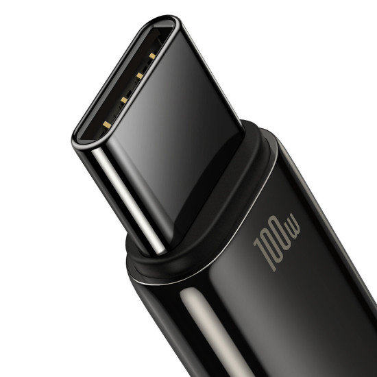 Baseus Καλώδιο USB σε USB-C Tungsten Gold 100W 2m Μαύρο