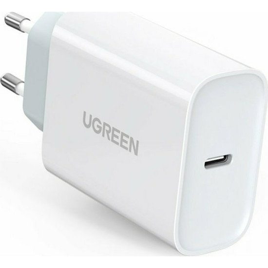 Ugreen Φορτιστής Χωρίς Καλώδιο με Θύρα USB-C Power Delivery Λευκός (CD127)