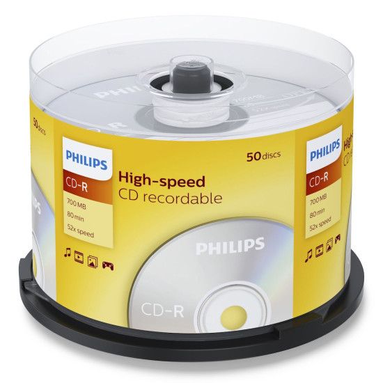 Philips Εγγράψιμα CD-R 52x 700MB 50τμχ