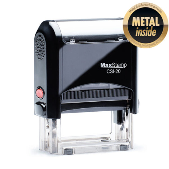 Max Stamp M.20 Αυτόματη Σφραγίδα με Μπλε Ταμπόν 38x14mm (Διάφορα Χρώματα)