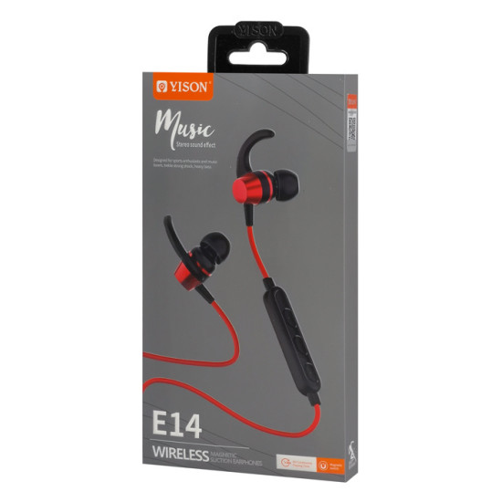 Yison E14 In-ear Bluetooth Handsfree Ακουστικά Κόκκινα