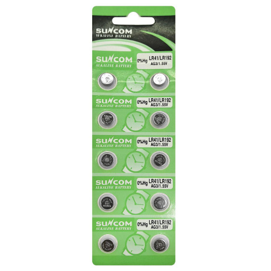 Suncom Αλκαλικές Μπαταρίες LR41/LR192 1.55V 2 τμχ